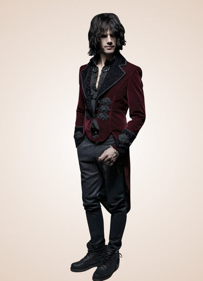 Steampunk Tailcoat Wine Red / 3XL steampunk-tailcoat-wine-red
