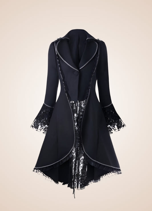 Steampunk Turn Down Collar Dress Black / 4XL steampunk-turn-down-collar-dress-black