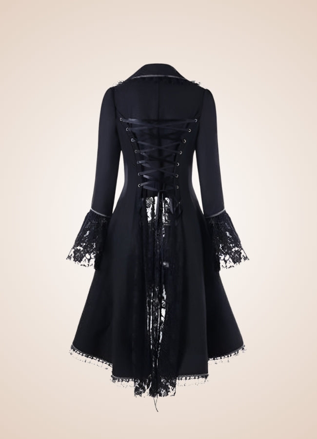 Steampunk Turn Down Collar Dress Black / 4XL steampunk-turn-down-collar-dress-black