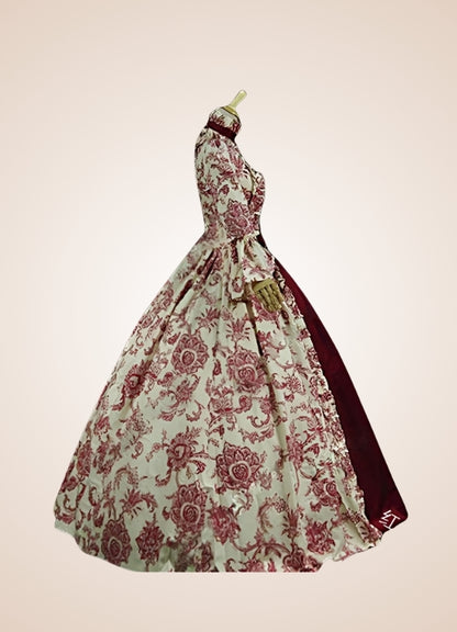 Steampunk Victoria Long Dress Red / 4XL steampunk-victoria-long-dress-red