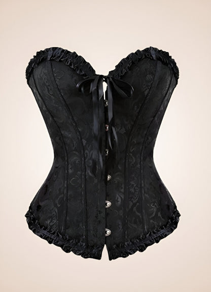 Steampunk Victoria Overbust Corset Black / 4XL steampunk-victoria-overbust-corset-black