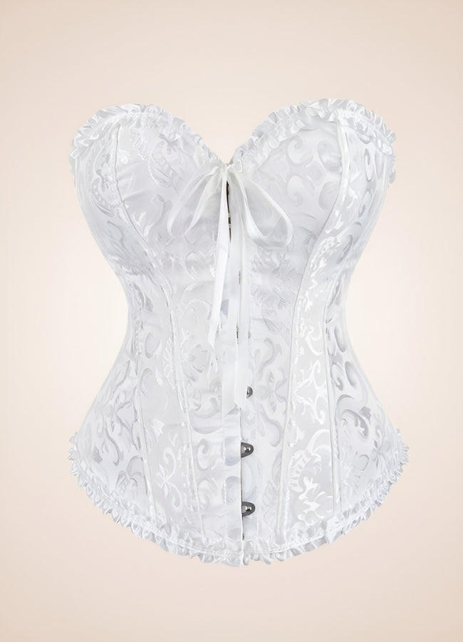 Steampunk Victoria Overbust Corset White / 4XL steampunk-victoria-overbust-corset-white