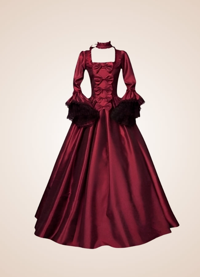 Steampunk Victoria Red Satin Dress Red / 4XL steampunk-victoria-red-satin-dress-red