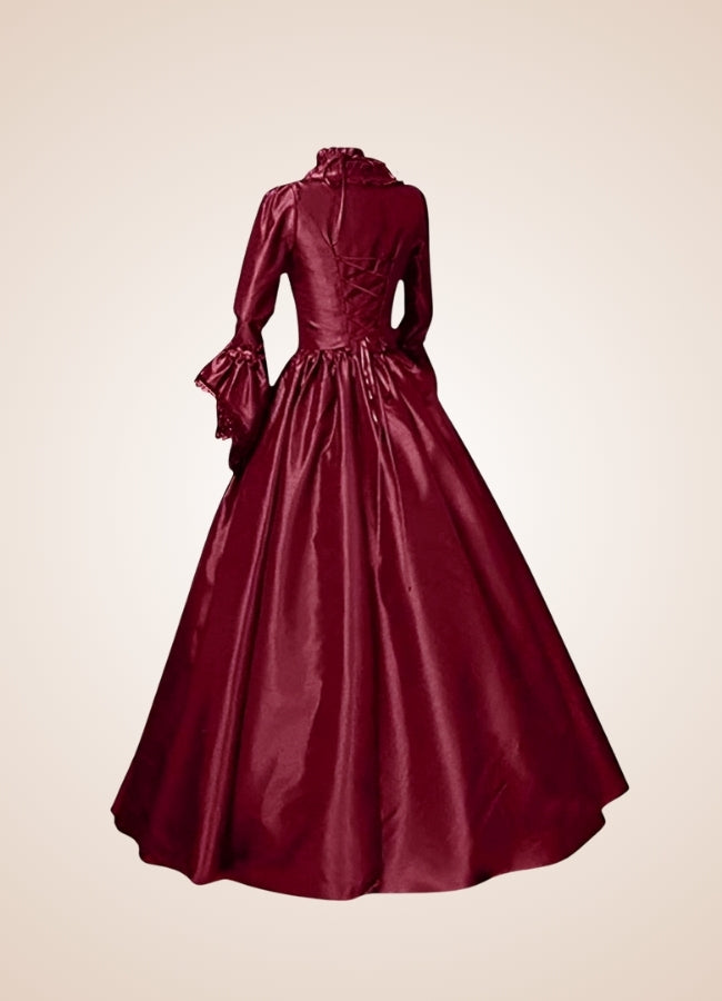 Steampunk Victoria Red Satin Dress Red / 4XL steampunk-victoria-red-satin-dress-red