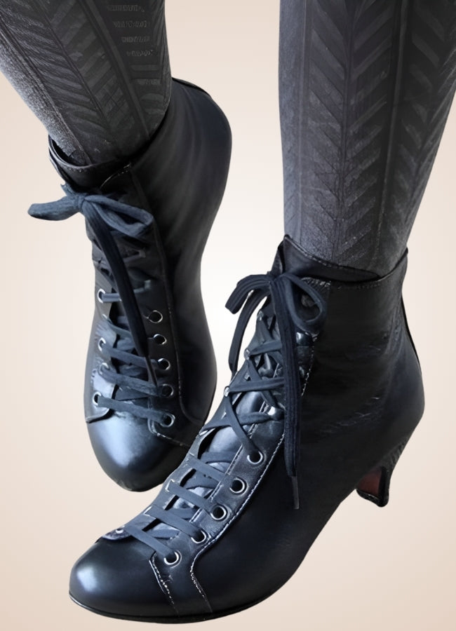 Steampunk Victorian Ankle Boots Black / 12.5 steampunk-victorian-ankle-boots-black