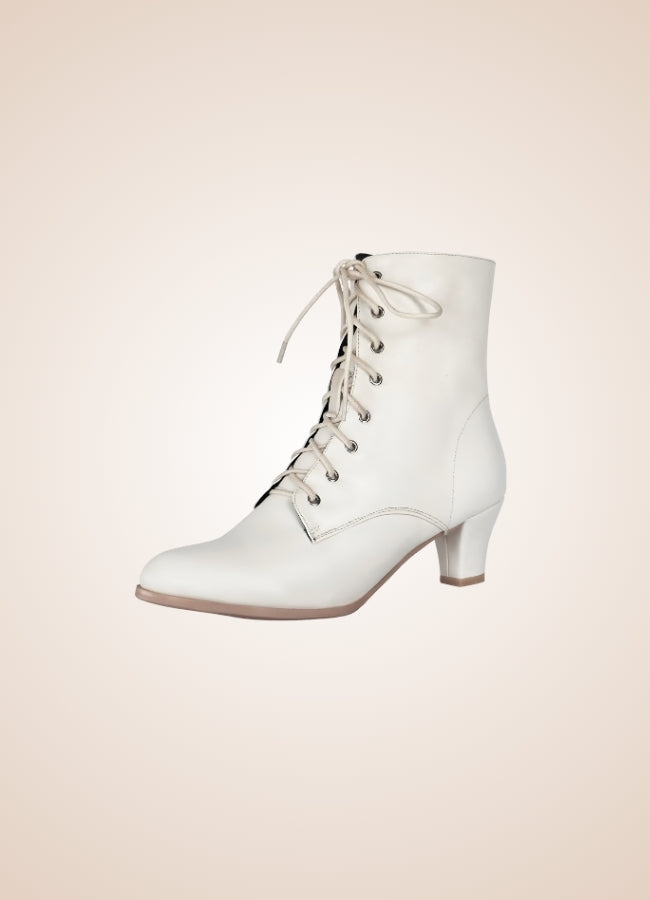 Steampunk Victorian Ankle Boots White / 12.5 steampunk-victorian-ankle-boots-white