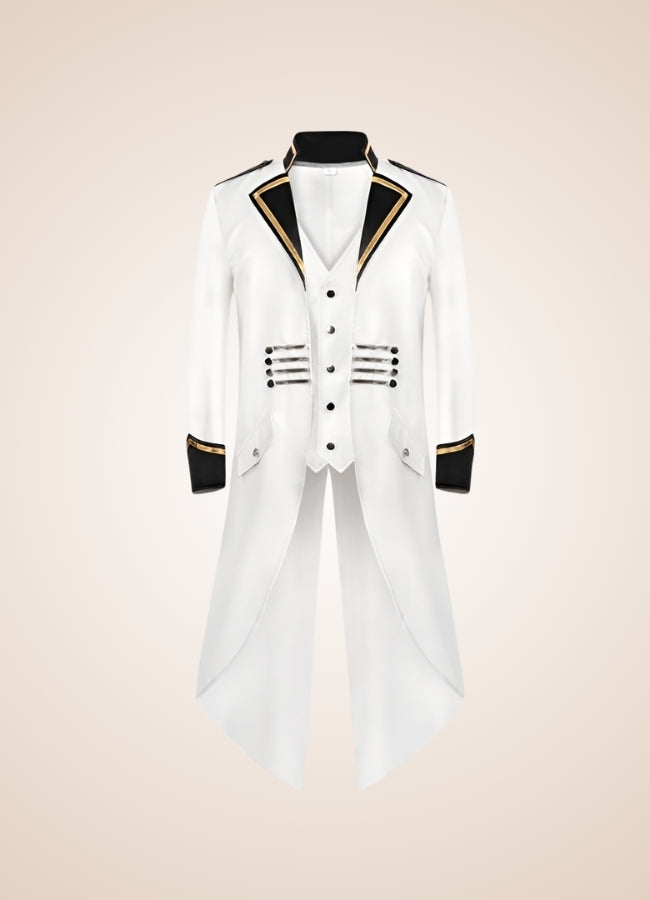 Steampunk Victorian Frock Coat White / XL steampunk-victorian-frock-coat-white