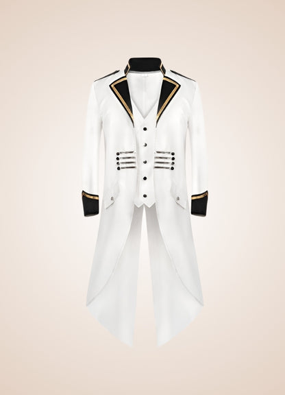 Steampunk Victorian Frock Coat White / XL steampunk-victorian-frock-coat-white