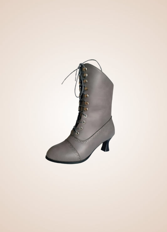 Steampunk Victorian Lace Boots Grey / 12.5 steampunk-victorian-lace-boots-grey