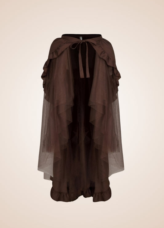 Steampunk Victorian Pleated Skirt Brown / 5XL steampunk-victorian-pleated-skirt-brown