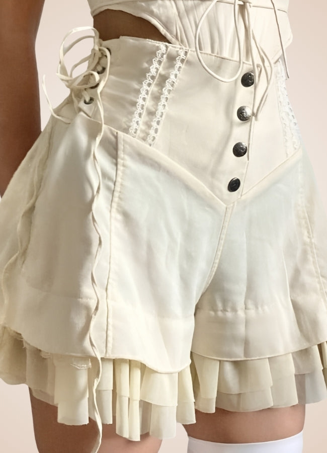 Steampunk Victorian Shorts White / M steampunk-victorian-shorts-white