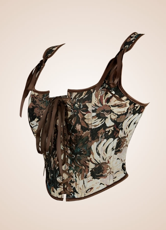 Steampunk Vintage Corset Brown / 4XL steampunk-vintage-corset-brown