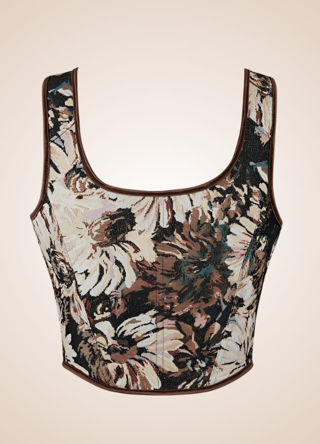 Steampunk Vintage Corset Brown / 4XL steampunk-vintage-corset-brown