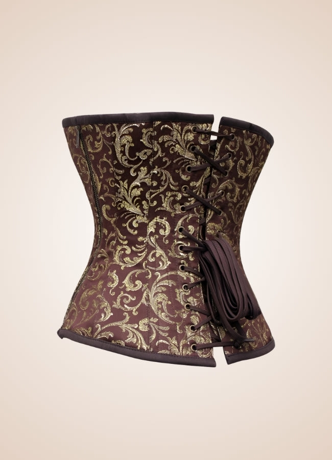 Steampunk Vintage Hourglass Corset Brown / 2XL steampunk-vintage-hourglass-corset-brown