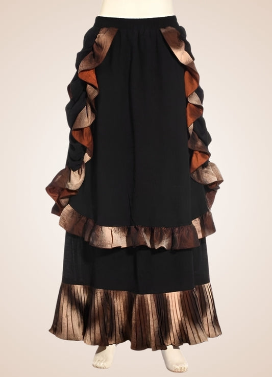 Steampunk Vintage Long Skirt Black / One Size steampunk-vintage-long-skirt-black