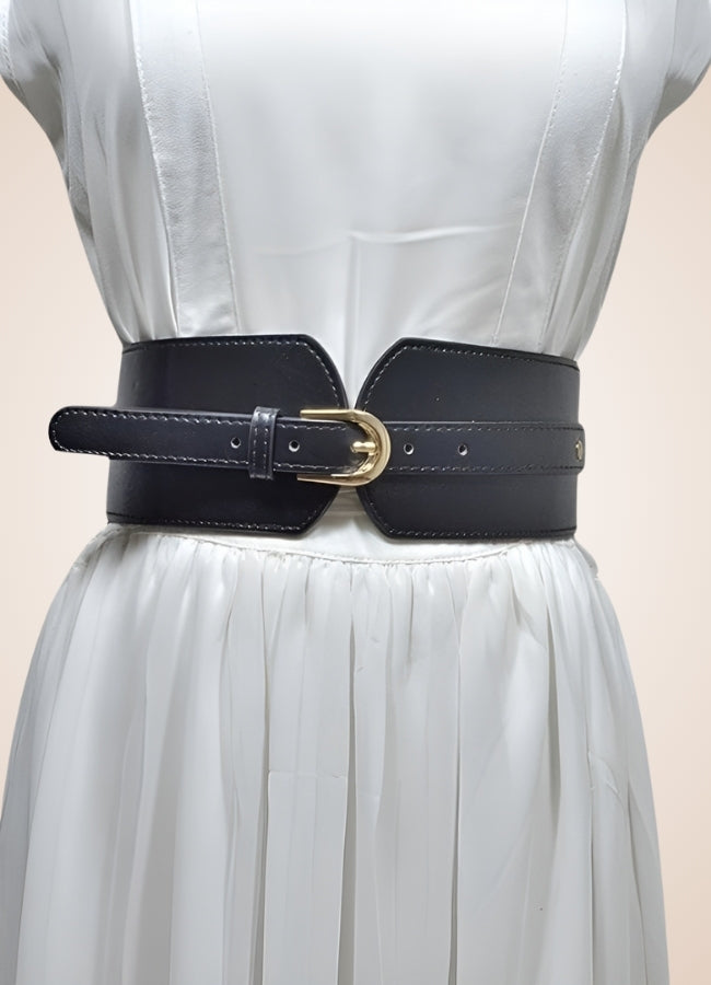 Steampunk Wide Waist Belt Black / XS steampunk-wide-waist-belt-black