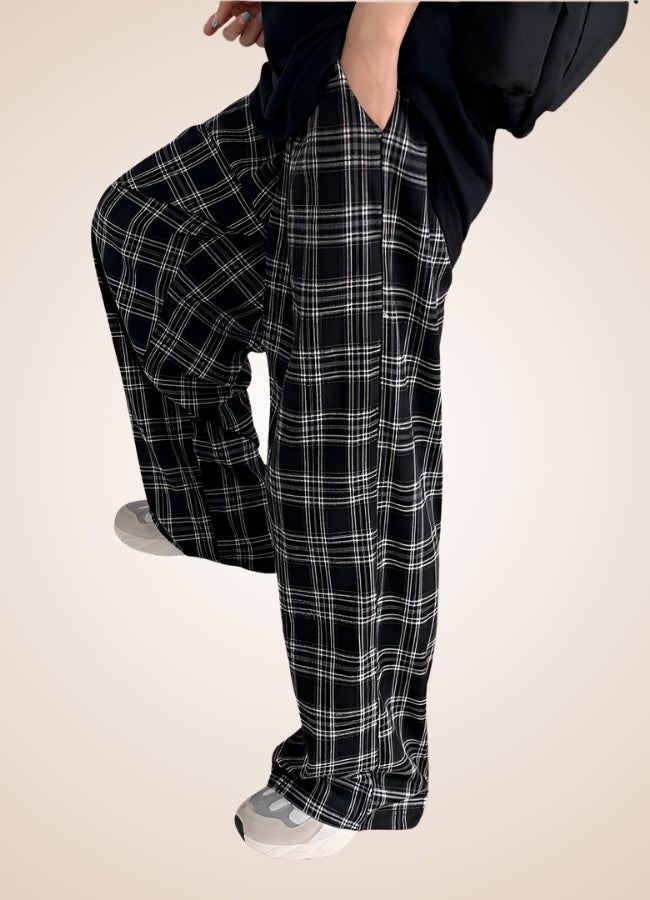 Steampunk Winter Plaid Pants Black / 2XL steampunk-winter-plaid-pants-black