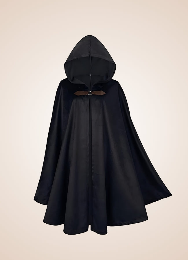 Steampunk Women's Renaissance Hooded Cape Black / 2XL steampunk-womens-renaissance-hooded-cape-black