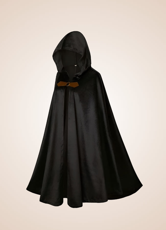 Steampunk Women's Renaissance Hooded Cape Black / 2XL steampunk-womens-renaissance-hooded-cape-black