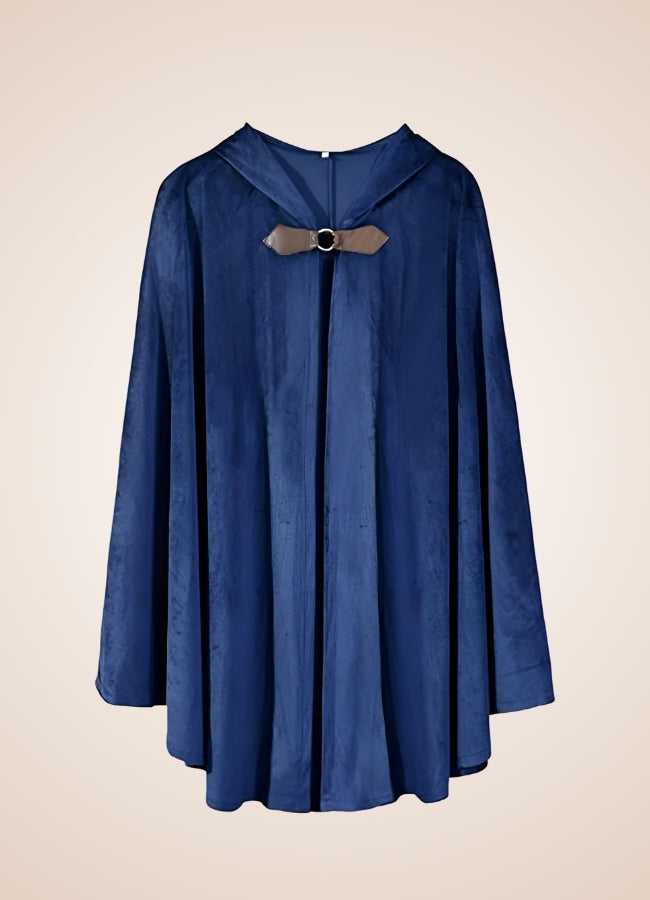 Steampunk Women's Renaissance Hooded Cape Blue / 2XL steampunk-womens-renaissance-hooded-cape-blue