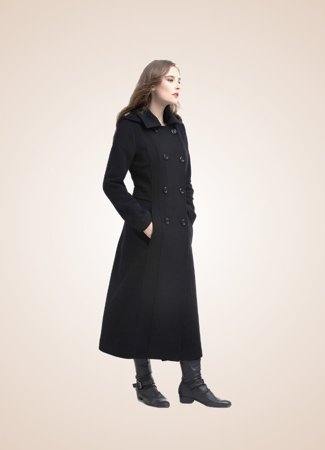 Steampunk Women's Victorian Trench Coat Black / 2XL steampunk-womens-victorian-trench-coat-black