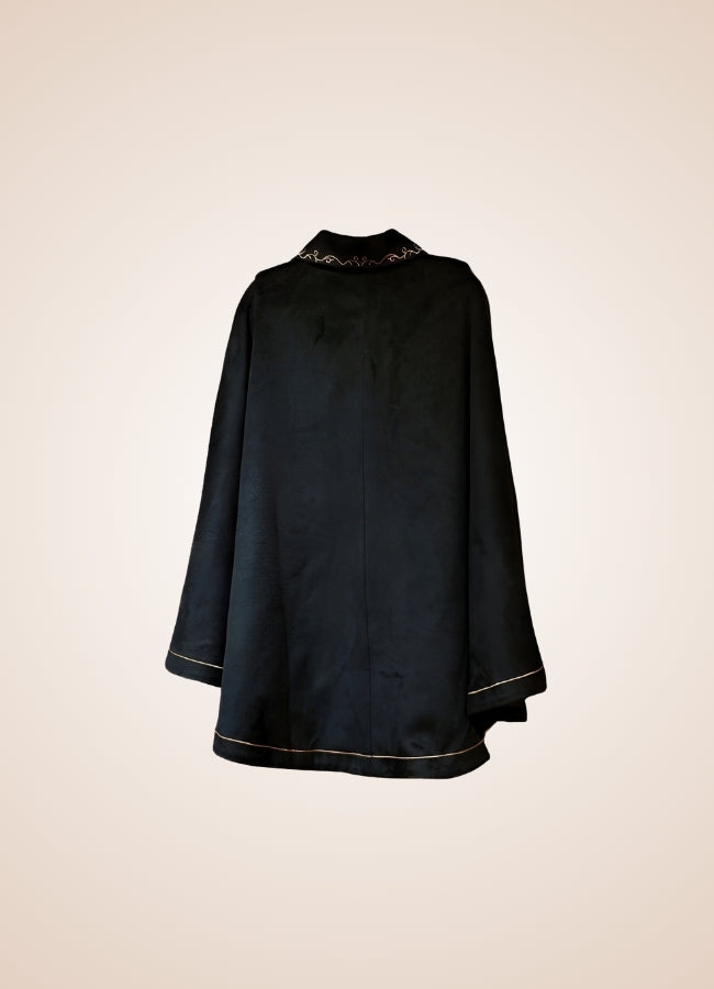 Steampunk Woolen Cloak Black / M steampunk-woolen-cloak-black