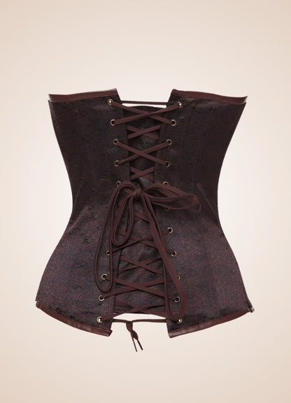 Steampunk Zipper Corset Coffee / 4XL steampunk-zipper-corset-coffee