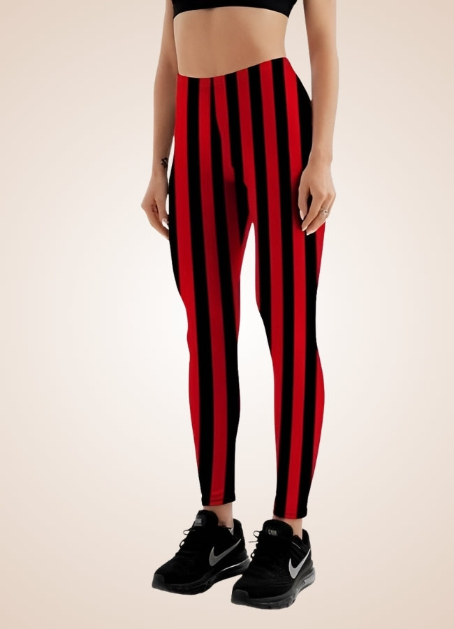 Stripped Vintage Steampunk Legging Red / XL stripped-vintage-steampunk-legging-red