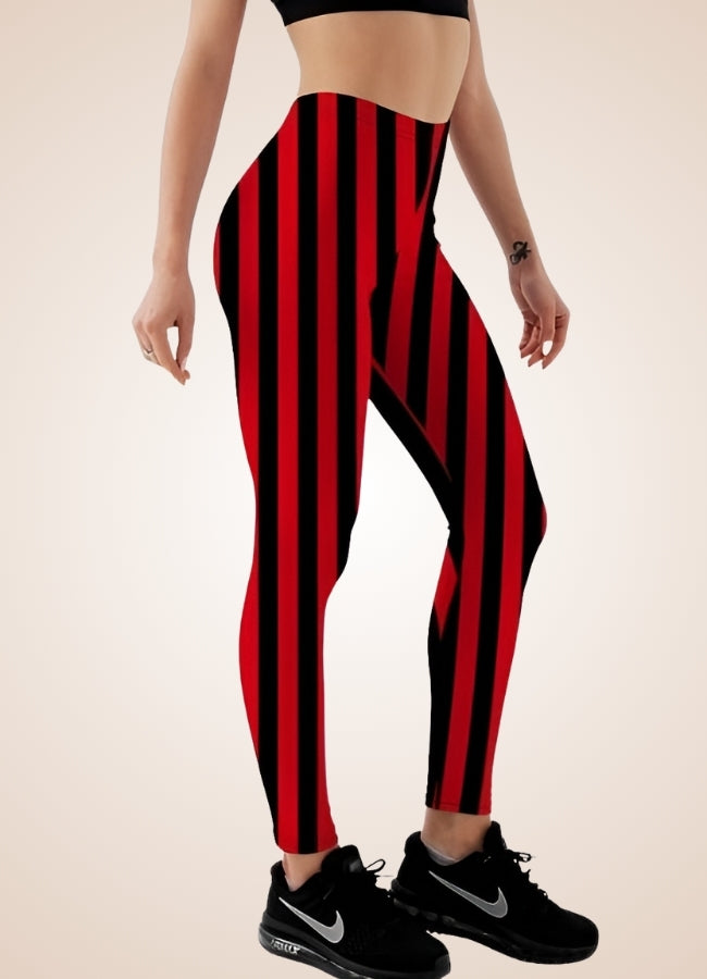 Stripped Vintage Steampunk Legging Red / XL stripped-vintage-steampunk-legging-red