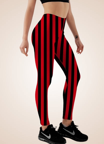 Stripped Vintage Steampunk Legging Red / XL stripped-vintage-steampunk-legging-red