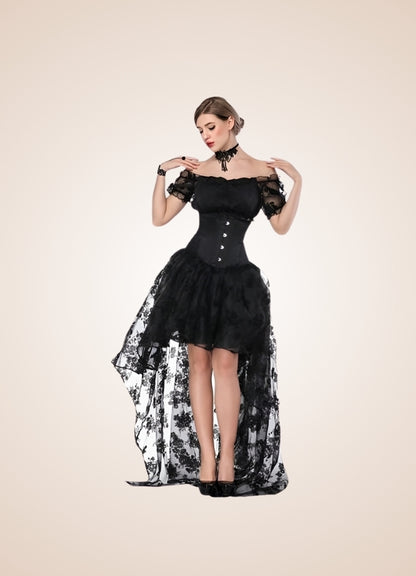 Underbust Steampunk Corset Belt Black / 4XL underbust-steampunk-corset-belt-black