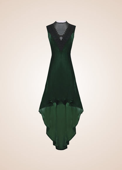 V Neck Sleeveless Steampunk Dress Green / 2XL v-neck-sleeveless-steampunk-dress-green