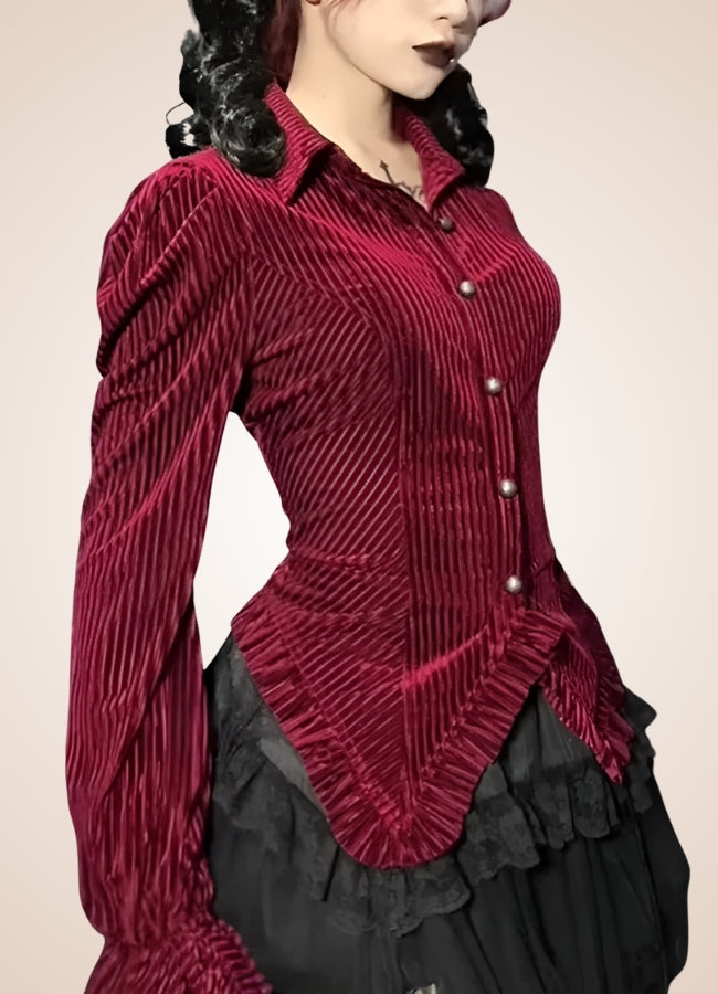 Velvet Steampunk Shirt Red / M velvet-steampunk-shirt-red