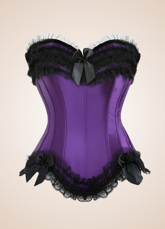 Victorian Black And Purple Corset Purple / 4XL victorian-black-and-purple-corset-purple