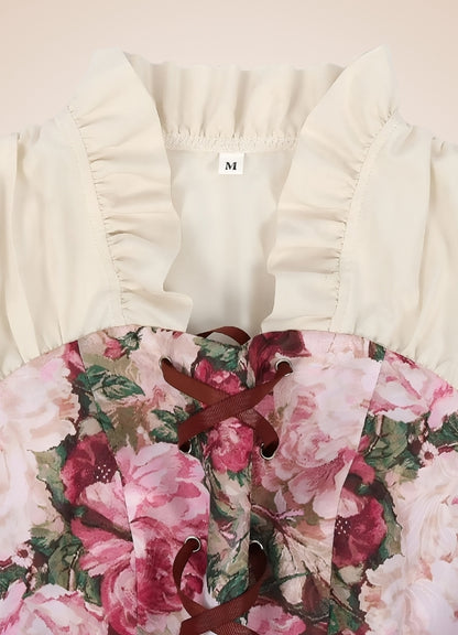 Victorian Colonial Steampunk Dress Apricot / XL victorian-colonial-steampunk-dress-apricot