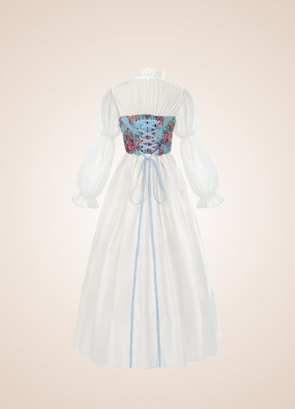 Victorian Colonial Steampunk Dress White / XL victorian-colonial-steampunk-dress-white