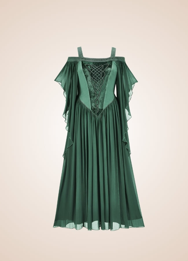 Victorian Era Steampunk Dress Green / 2XL victorian-era-steampunk-dress-green