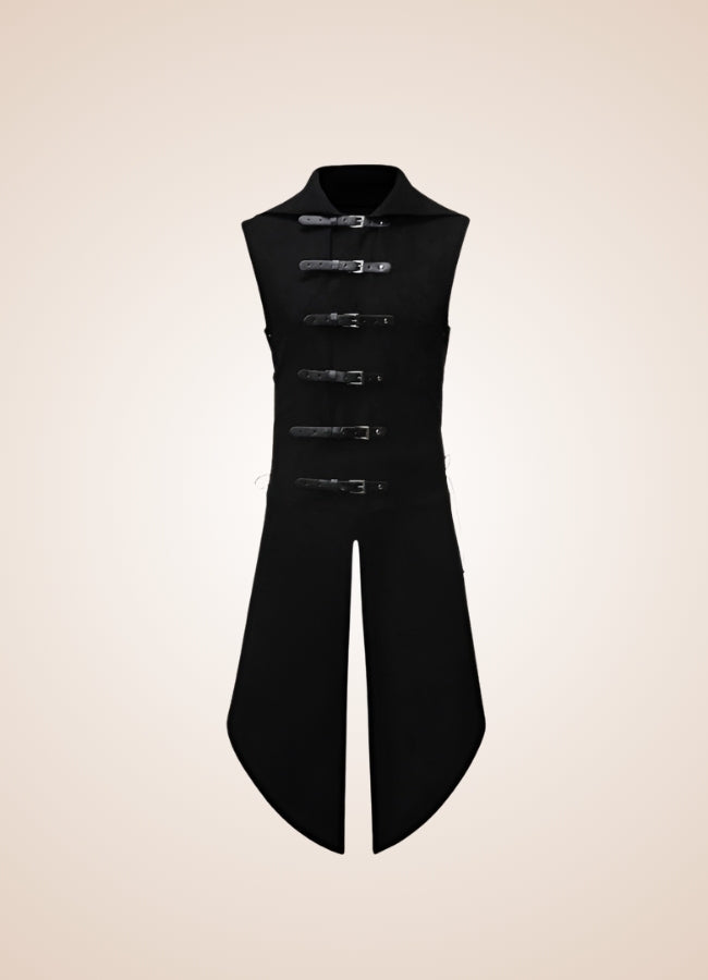 Victorian Gothic Long Vest Black / XL victorian-gothic-long-vest-black