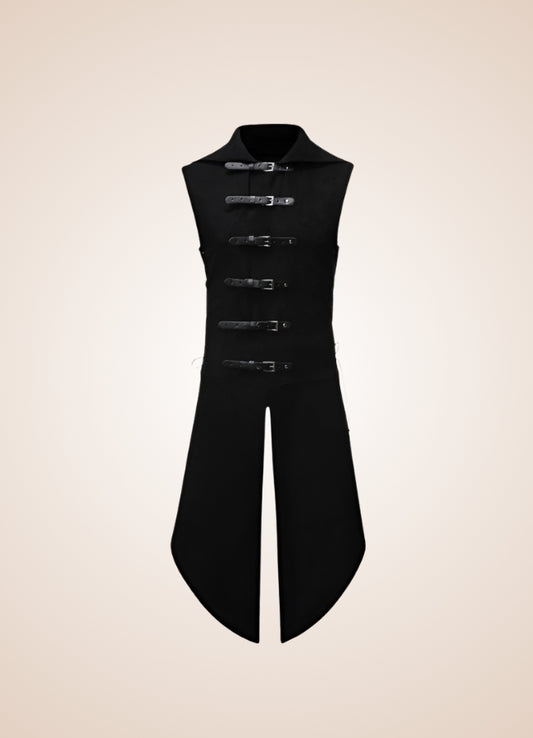 Victorian Gothic Long Vest Black / XL victorian-gothic-long-vest-black