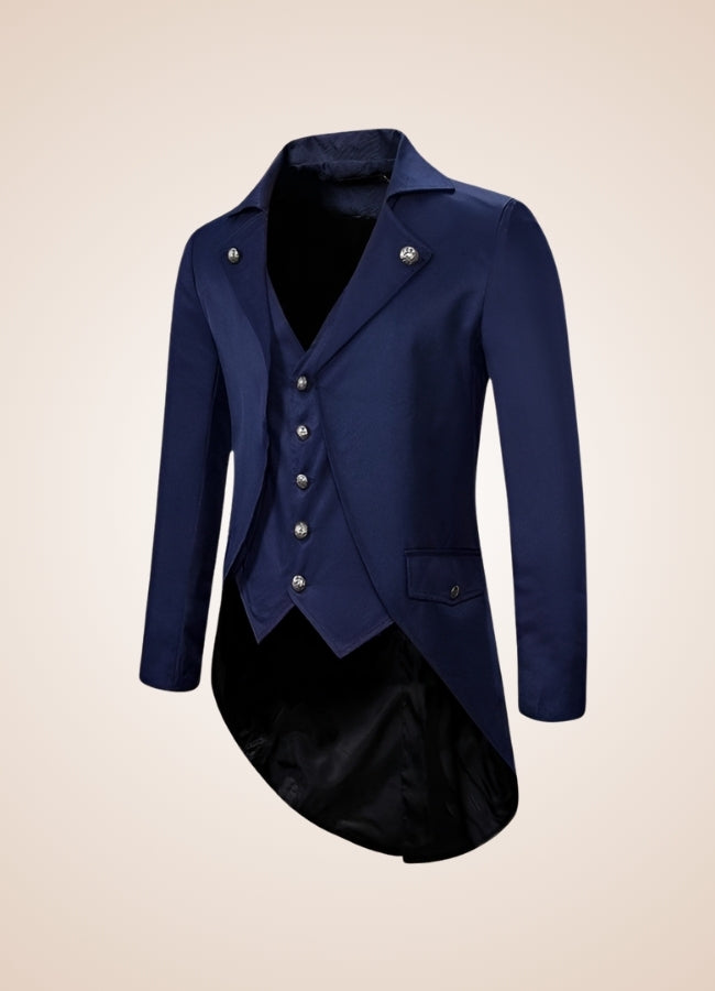 Victorian Steampunk Jacket Navy Blue / XL victorian-steampunk-jacket-navy-blue