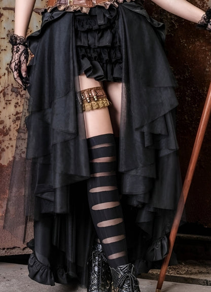 Victorian Steampunk Skirt Black / 2XL victorian-steampunk-skirt-black