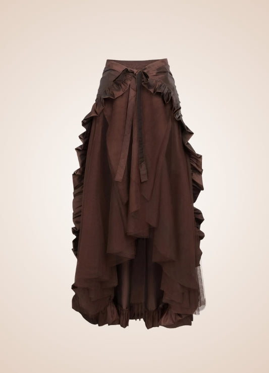 Victorian Steampunk Skirt Brown / 2XL victorian-steampunk-skirt-brown