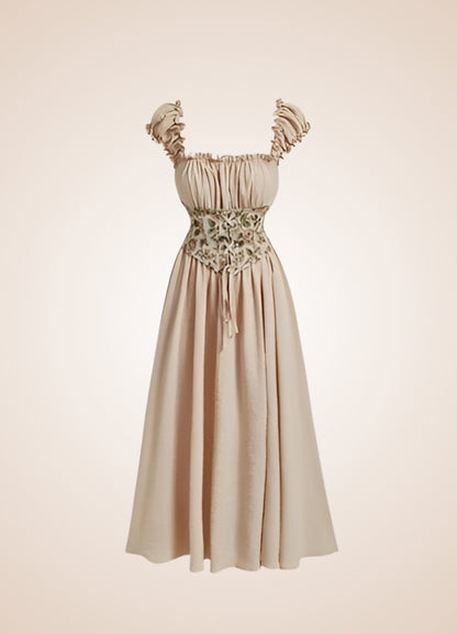 Victorian Style Dress Apricot / M victorian-style-dress-apricot
