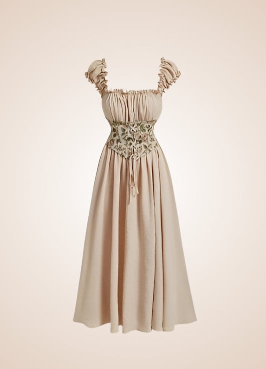 Victorian Style Dress Apricot / M victorian-style-dress-apricot