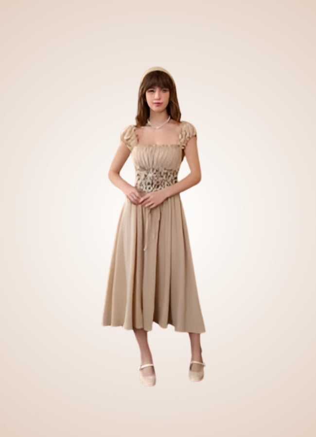 Victorian Style Dress Apricot / M victorian-style-dress-apricot