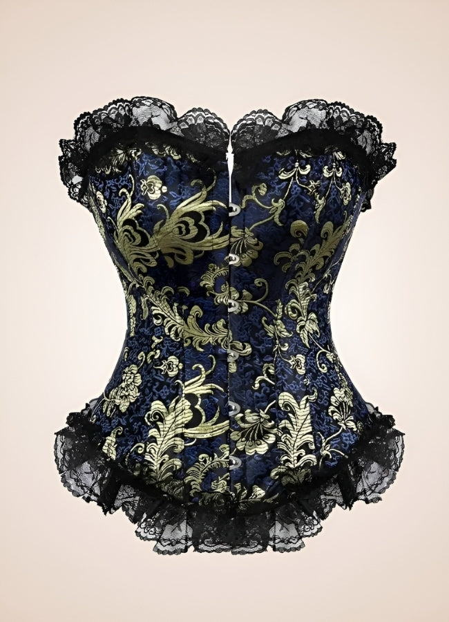 Victorian Vintage Bustier Blue / 4XL victorian-vintage-bustier-blue