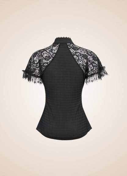 Vintage Gothic High Collar Shirt Black / 2XL vintage-gothic-high-collar-shirt-black