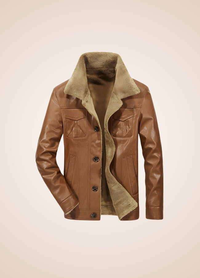 Vintage Steampunk Leather Jacket Brown / 5XL vintage-steampunk-leather-jacket-brown