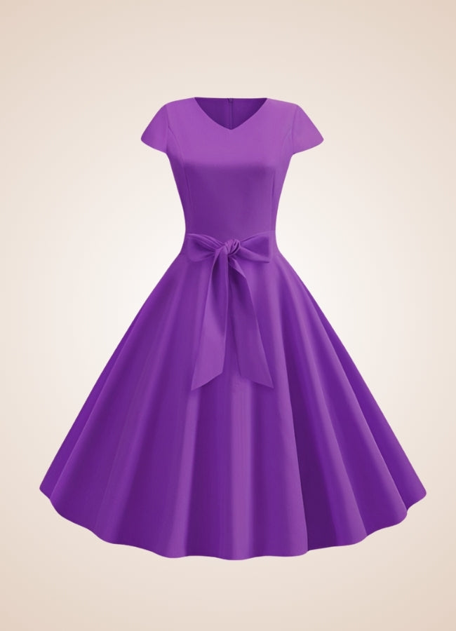 Violet Bowknot Summer Dress Purple / XL violet-bowknot-summer-dress-purple