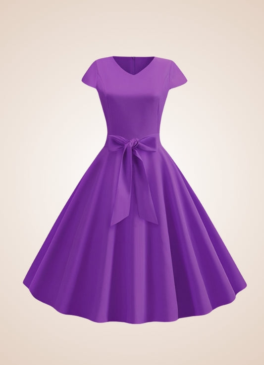 Violet Bowknot Summer Dress Purple / XL violet-bowknot-summer-dress-purple